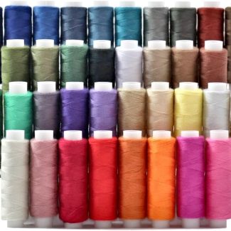 BlesSew Sewing Threads for Sewing Machine and Hand Stitching in Storage Gift Package – 36 Assortment Colors on Spools of 150 Yards Each - Include Black and White